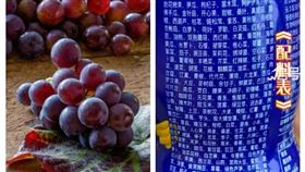 葡萄汁沒有葡萄（組合圖／翻攝自Pixabay與微博）