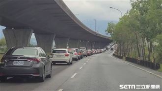 梅花颱風逼近　國5北向高乘載喊卡了