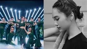 楊丞琳《沸騰校園》練習花絮。（合成圖／翻攝自楊丞琳工作室、沸騰校園微博）