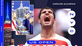 西班牙「小蠻牛」艾卡拉茲歷經4盤大戰快意在美網封王。（圖／翻攝自ATP官方推特）