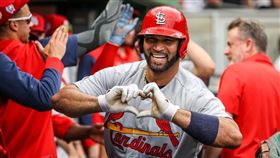 ▲普侯斯（Albert Pujols）打出生涯第697轟，超越「A-Rod」羅德里奎茲（Alex Rodriguez），獨居史上第4。（圖／翻攝自紅雀推特）