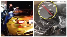 桃園,自撞,M3,BMW,時速表（圖／翻攝畫面）