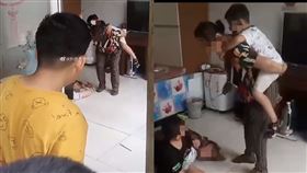 男孩掐死奶奶。（圖／翻攝自微博）