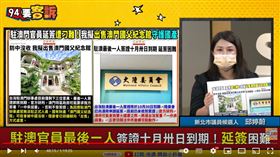 邱婷蔚表示中國逼我駐澳門人員簽一中承諾書才發簽證，反問國民黨這就是中國的溝通方式嗎？