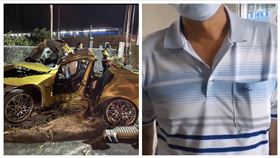  BMW M3,自撞,路樹,死因,招魂（圖／翻攝畫面）