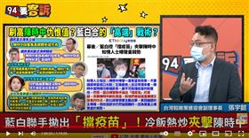 張宇韶表示慈濟都發聲明感謝蔡政府感謝協助採購疫苗，藍白只是冷飯熱炒疫苗議題