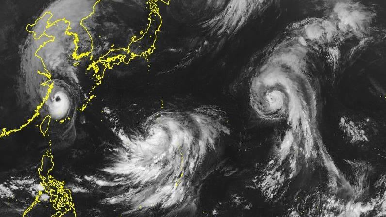 今年首次三颱共舞　震撼衛星照曝光
