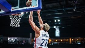 ▲戈貝爾（Rudy Gobert）雙十領銜，法國擊敗義大利闖進歐洲盃4強。（圖／翻攝自FIBA官網）