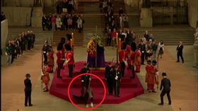 英國衛兵為女王守靈　突暈倒臉重砸地(圖/翻攝自Guardsman)