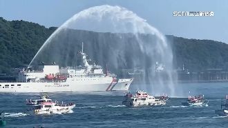 海巡最大噸級「新竹艦」護送馬祖繞境