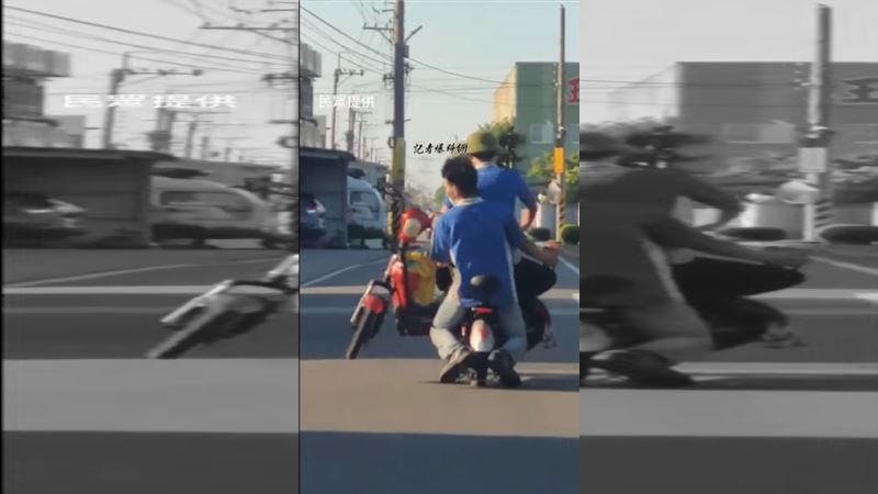 騎電動自行車「三貼」夾車　網：高手