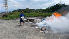 廢棄物,龍潭區乳姑山,桃園市環保局,燃燒,（圖／翻攝畫面）