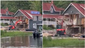 被開除不爽？他開怪手「毀老闆4.3億豪宅」驚悚畫面瘋傳（圖／翻攝自@dtapscott推特）