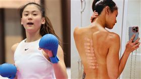  文姿云　受傷　（合成圖／體育署提供、翻攝自文姿云IG）