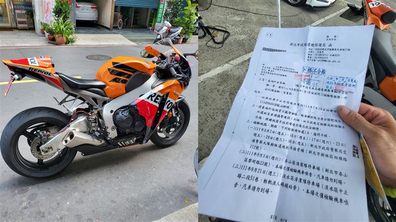 原廠排氣管驗噪音超標　重機騎士傻眼