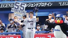 ▲村上宗隆在明治神宮球場擊出單季55轟。（資料照／取自東京養樂多燕子FB）