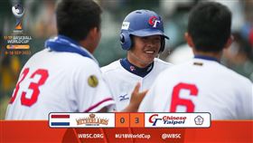 台灣隊擊敗荷蘭，確定率先挺進U18冠軍戰。(圖/翻攝自WBSC)