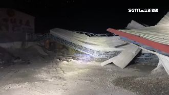 關山砂石預拌廠倒塌　碾米廠也被震倒