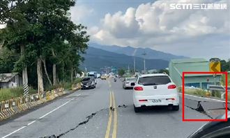 新／台東池上馬路地裂　隆起50公分