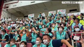 民進黨南投縣長蔡培慧誓師大會現場碰到地震。