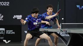 林昀儒與廖振珽攜手收下男雙冠軍。（資料圖／翻攝自WTT）