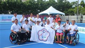 中華帕奧秘書長張昭盛為為選手們打氣加油。(大會提供)
