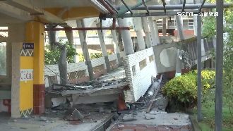 春日國小建築崩塌　校長：採線上教學