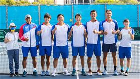 ▲台維斯盃台灣網球代表團。（圖／翻攝自莊吉生臉書粉專）