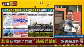 張宇韶表示共艦長駐蘇澳外海，可能就是想窺探台日軍事設施的參數