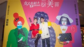 ▲藝人藍心湄（左一）、黃子佼（右）出席活動記者會。（圖／記者游定剛拍攝）