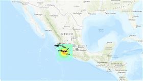 墨西哥 地震
（圖／翻攝自美國地質調查所USGS）