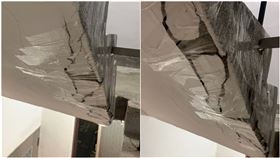 樓梯冒超深裂縫…他曬鄰居「最強修補術」笑了：一定能安全度過地震（圖／翻攝自爆料公社）