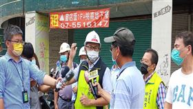 鹽埕區五福四路261號建物傾斜 市府立即啟動安全鑑定(圖/高雄市政府)