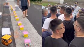 台南第二監獄,出獄,警察,放鞭炮,焰火,衝突（圖／翻攝自「爆料公社」）