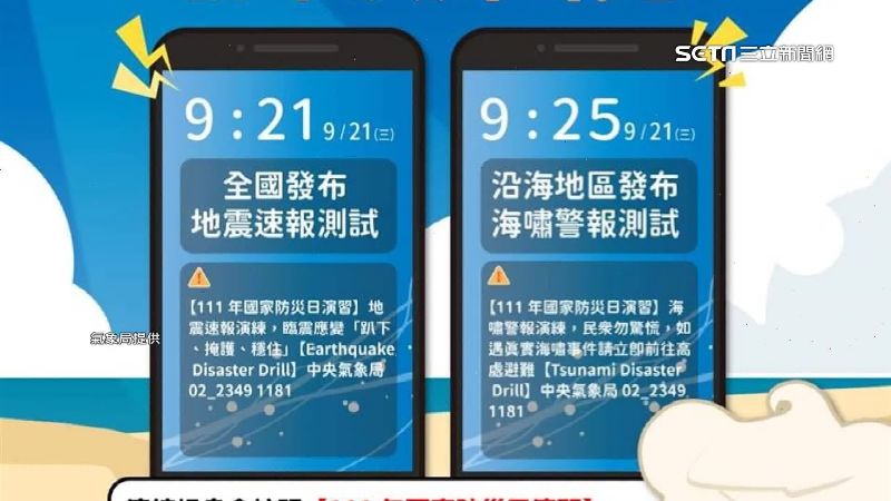 921滿23週年　9:21兩波「國家級警報」