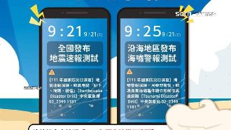 921滿23週年　9:21兩波「國家級警報」
