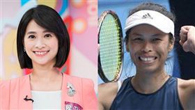 主播侯乃榕（左一）自爆曾在球場上擊敗謝淑薇（右一）。（圖／衛視中文台供、資料照）