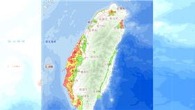全台液化潛勢區。（圖／翻攝自中央地質調查所網站）
