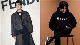 ▲李敏鎬時尚力滿檔成空中飛人，先FENDI後BOSS輪流看秀。（圖／翻攝自IG actorleeminho）