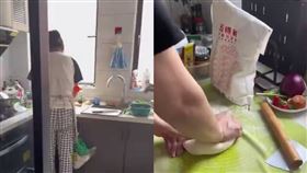 月嫂,坐月子,新手媽,餃子,背影(翻攝自 微博)