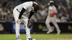 ▲柯爾（Gerrit Cole）100英里火球挨追平轟，無奈低頭。（圖／美聯社／達志影像）