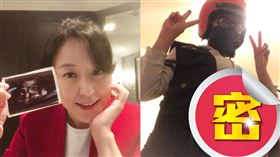 海芬挺著八個月孕肚硬穿上衣，引來網友笑翻討論。（圖／翻攝自海芬臉書）