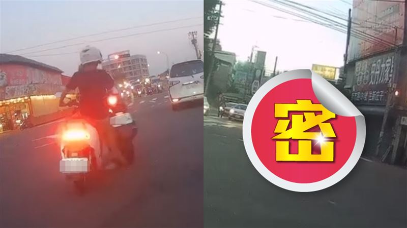 檔車左轉擊落直行機車！影曝網反轟：活該
