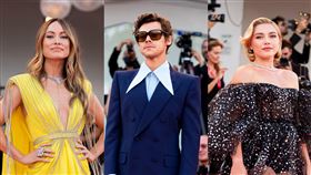 《別擔心親愛的》奧莉薇亞魏爾德、哈利史泰爾斯、佛蘿倫絲普伊。（圖／華納兄弟提供）