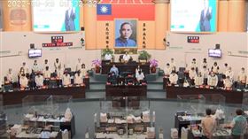台南市副議長林炳利病逝　議會全場起立默哀1分鐘（圖／翻攝自臺南市議會YT直播）