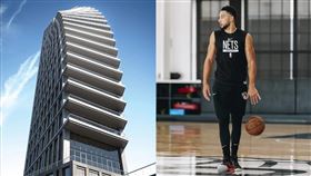 ▲西蒙斯（Ben Simmons）在布魯克林花費1300萬美金買下奧林匹亞豪宅。（圖／翻攝自奧林匹亞豪宅官網和籃網推特）