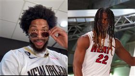 ▲英格蘭（Brandon Ingram）和巴特勒（Jimmy Butler）新賽季都將頂著新造型上陣。（圖／翻攝自熱火和鵜鶘推特）