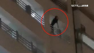 女爬停車場9樓咆哮　砸滅火器毀新消防車