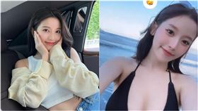 「北一女神」不藏了！海邊玩水大膽露出　比基尼照網嗨翻（圖／翻攝自蔡瑞雪IG）