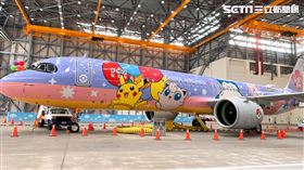 寶可夢彩繪機,皮卡丘彩繪機,華航,記者劉沛妘攝影